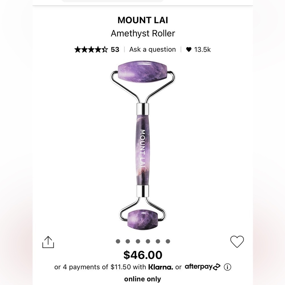Mount Lai De-Puffing Amethyst Facial Roller
